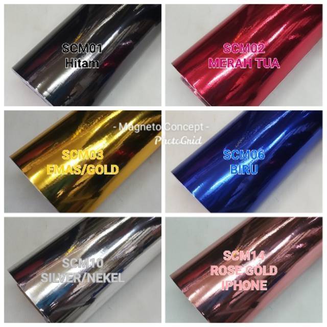 Jual Stiker Krom Sticker Skotlet Chrome Stiker Nekel Lentur Motor ...