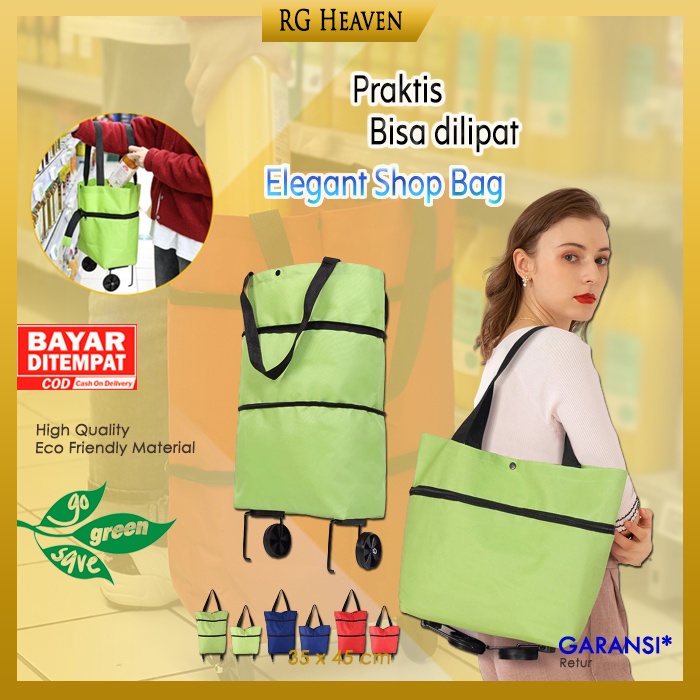 Jual Shopping Bag Tas Belanja Roda Tas Troli Keranjang Belanja Lipat ...