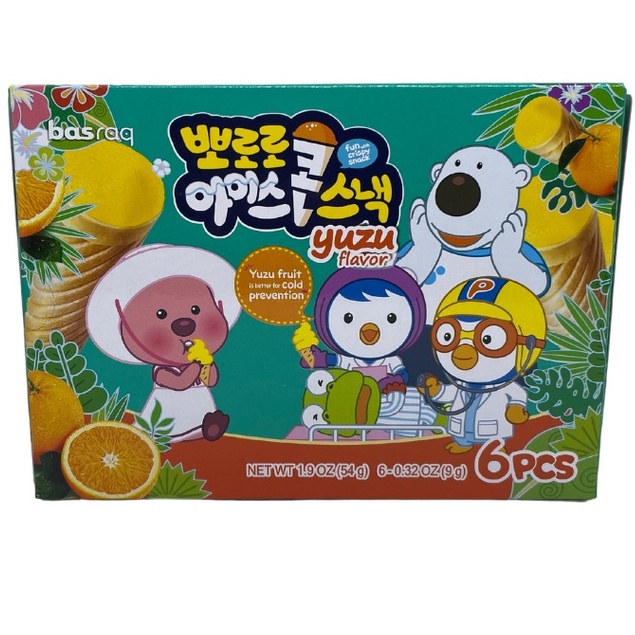Jual BASRAQ Pororo Ice Cone Snack Korea 40gr | Shopee Indonesia