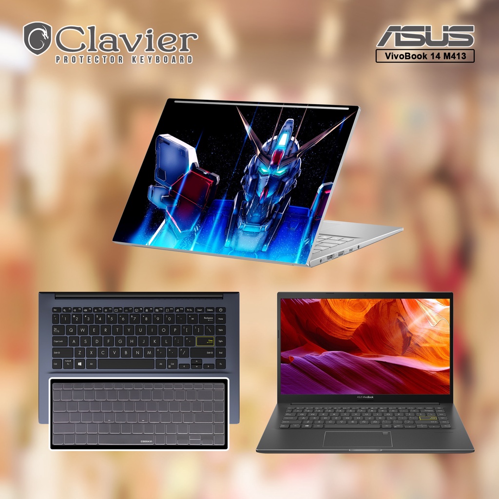 Ryzen Asus Vivobook M413 Cover Keyboard Screen Protector Garskin