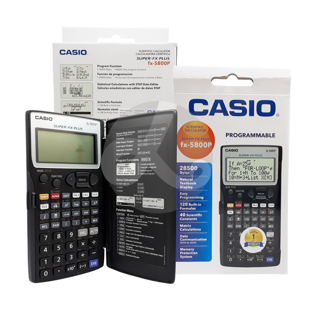 Jual Kalkulator Casio FX 5800 P Scientific Calculator FX 5800P Original Shopee Indonesia