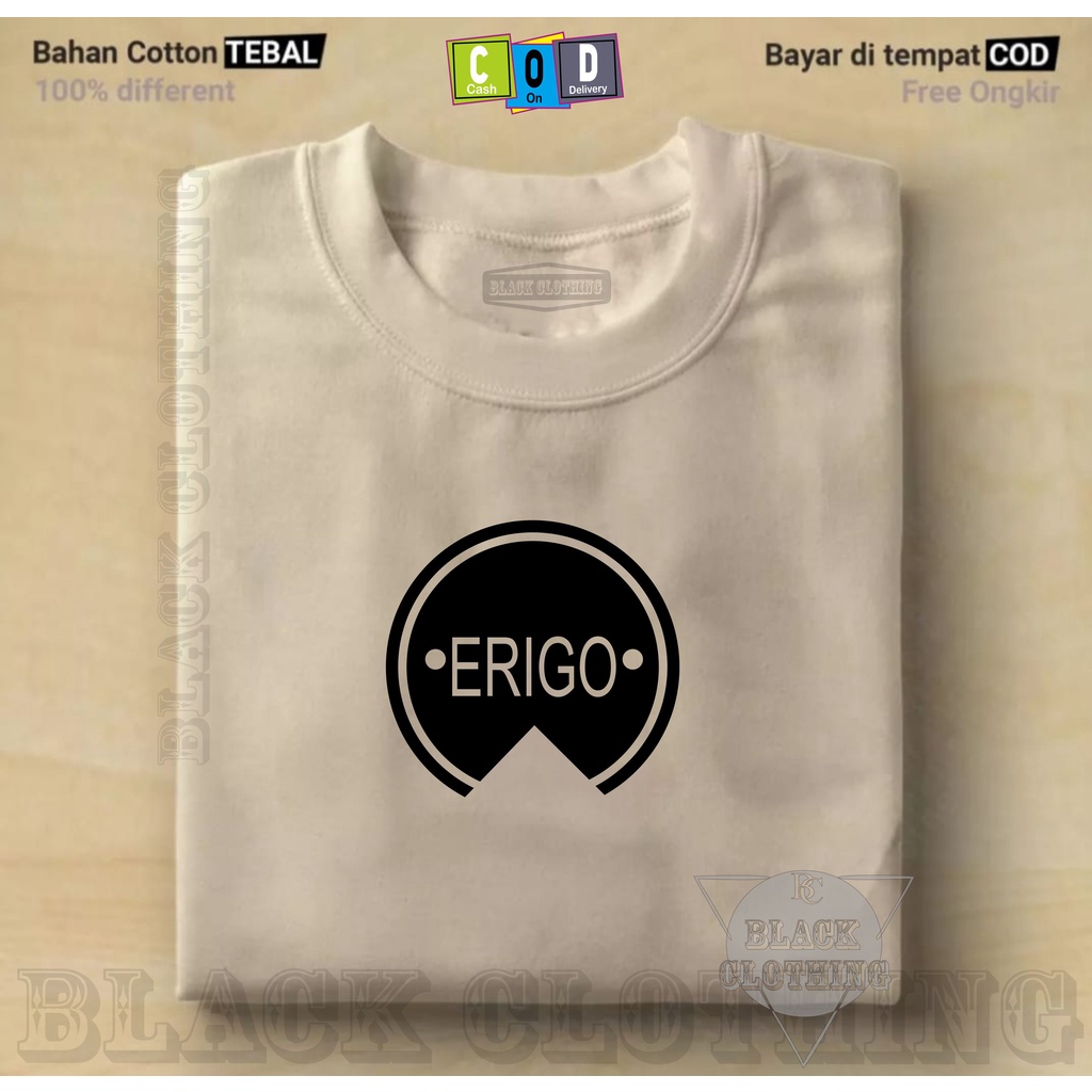 Jual Kaos Distro Terbaru T-Shirt Pria-Wanita ERIGO Circel Logo Black ...