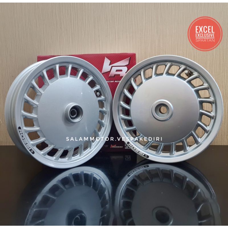 Jual Velg Vespa Ring 10 Vrossi VELOCE tubeless ARTIC SILVER depan ...