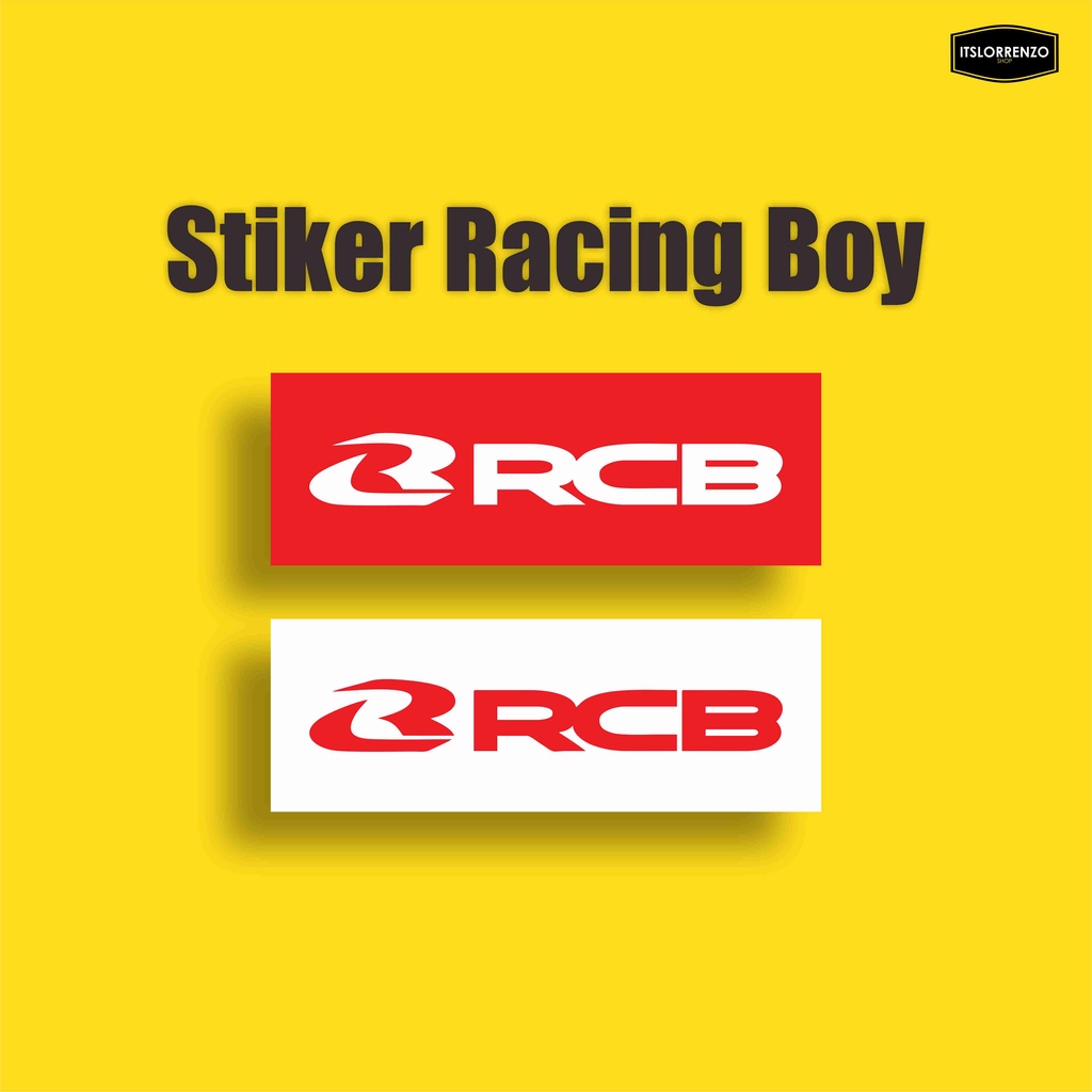 Jual Stiker Racing Logo RCB Racing boy Print laminasi Glossy | Shopee ...