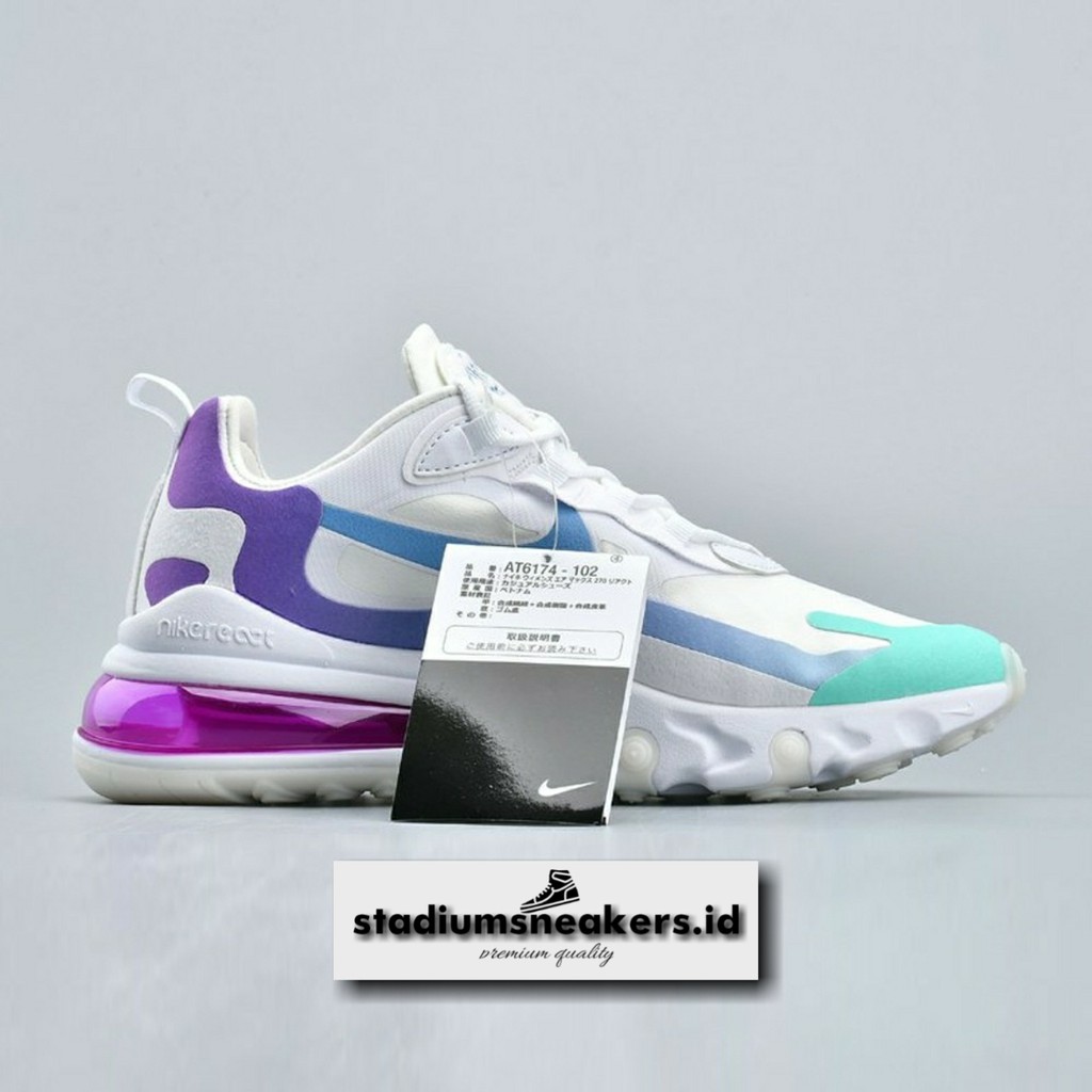 NIKE AIR MAX 270 REACT AURORA GREEN LIGHT BLUE PREMIUM