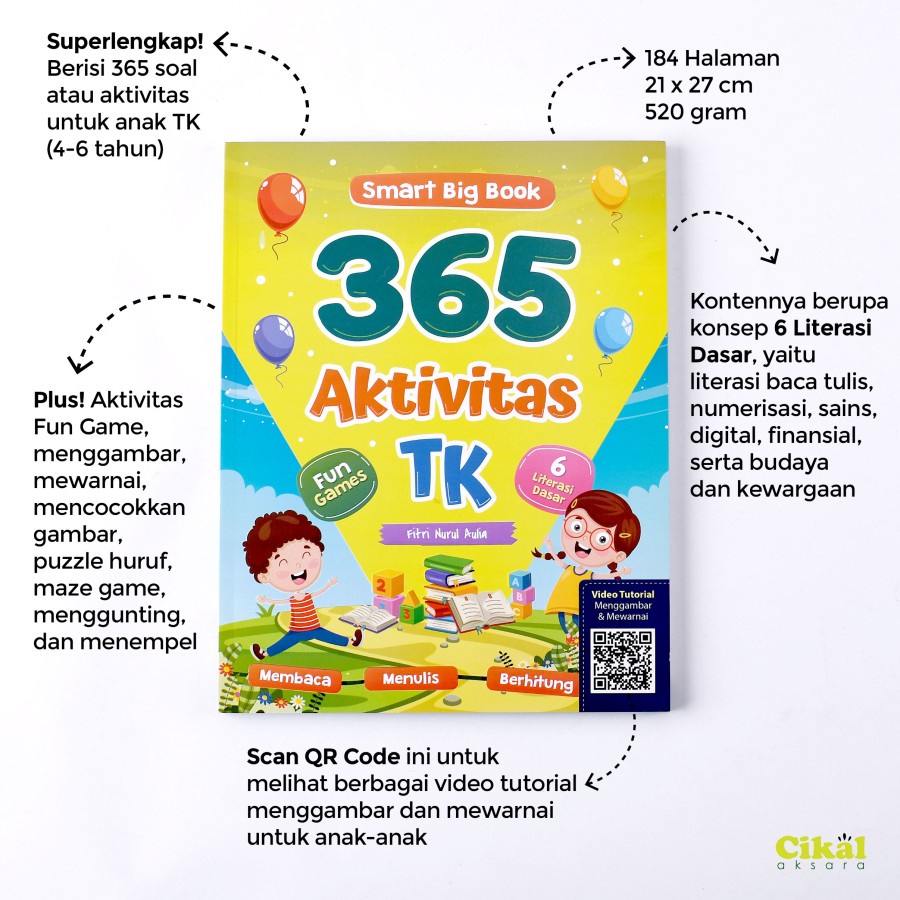 Jual Buku Aktivitas Anak Belajar Membaca Menulis Berhitung Big Book 365 ...