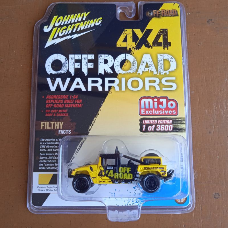 Jual johnny lightning hummer h1 race truck kuning off road humvee mijo ...