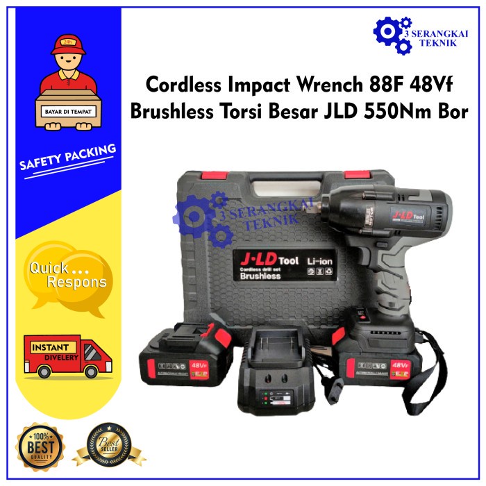 Jual Cordless Impact Wrench F Vf Brushless Torsi Besar Jld Nm