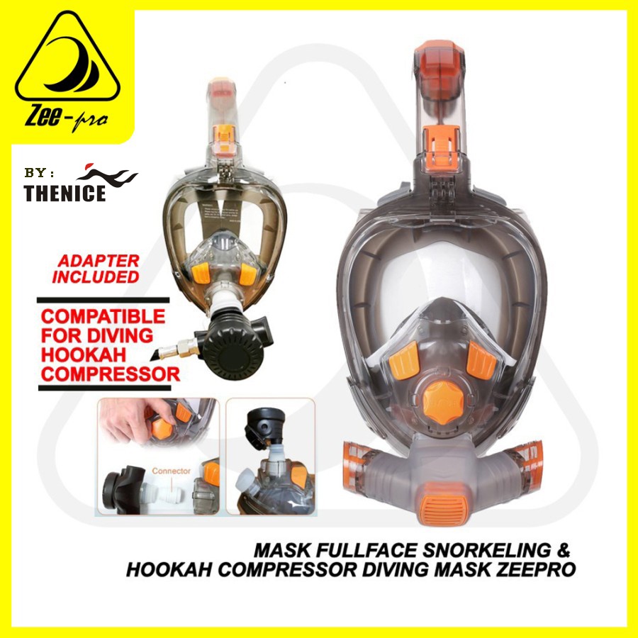 Jual Mask Fullface Diving Snorkeling Zeepro Masker Selam Kaca Dive ...