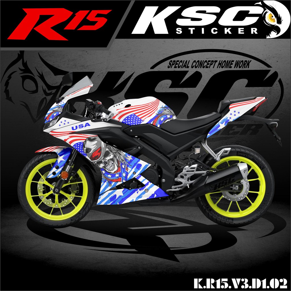Jual Decal R15 V3 Full Body American Skull Horror - Sticker R15 V3 ...