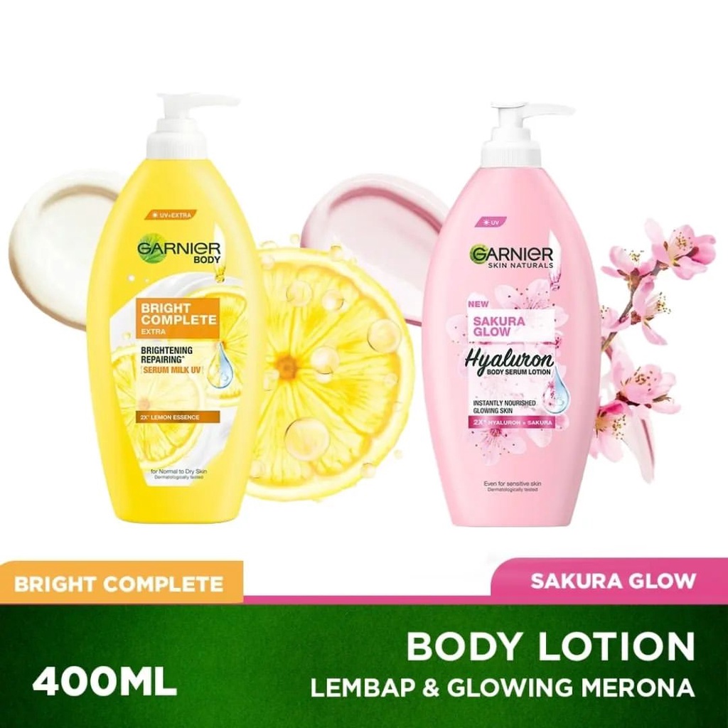 Jual GARNIER Body Lotion Serum Sakura Glow & Bright Complete 400ml
