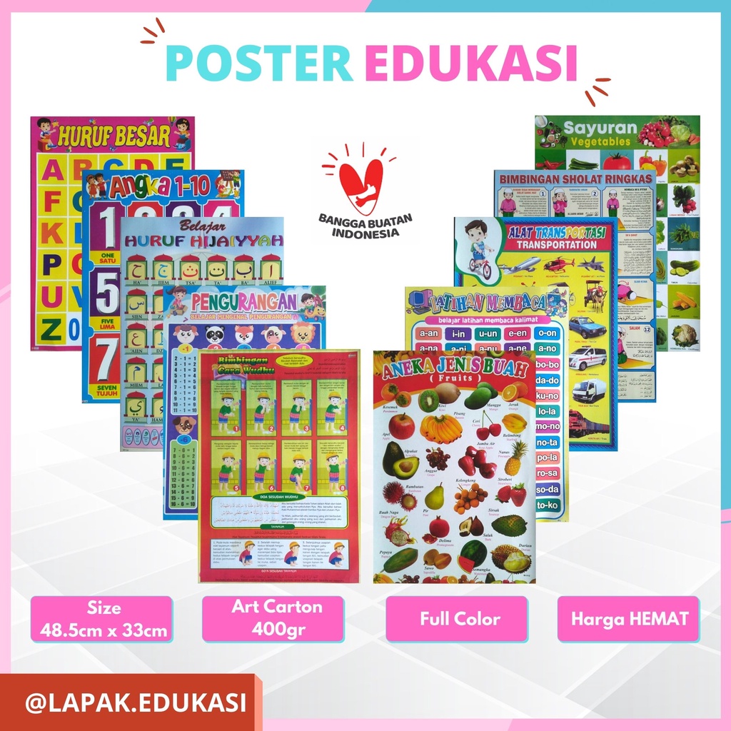 Jual Poster Edukasi Anak | Shopee Indonesia