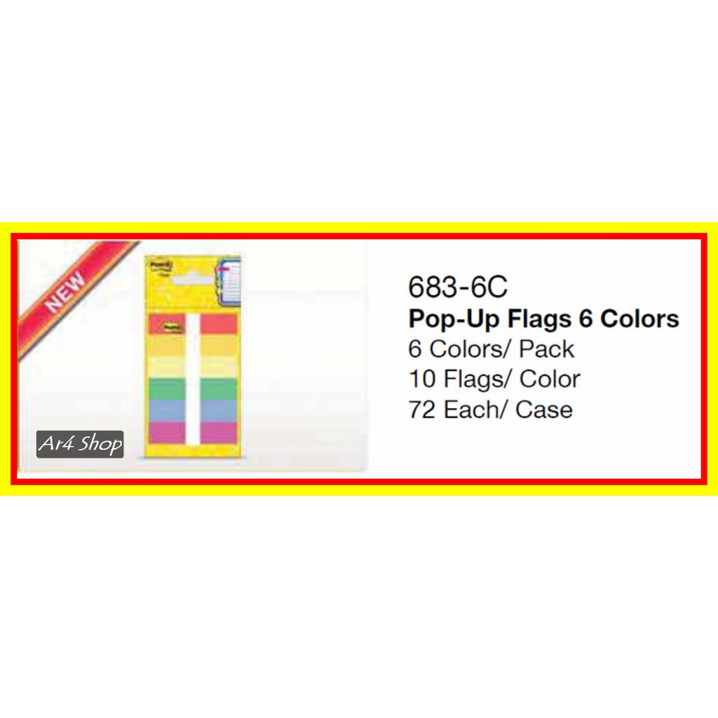 Jual Sticky Notes - Post-It - 683-6C Pop Up Flag 6 Colours | Shopee ...