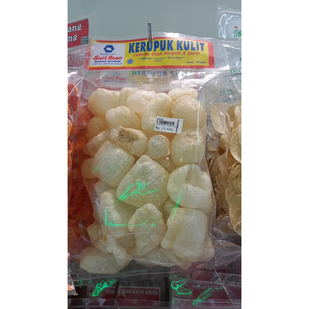 Jual KERUPUK KULIT SAPI SARI RASA BANDUNG CEMILAN ENAK RENYAH CRUNCHY ...