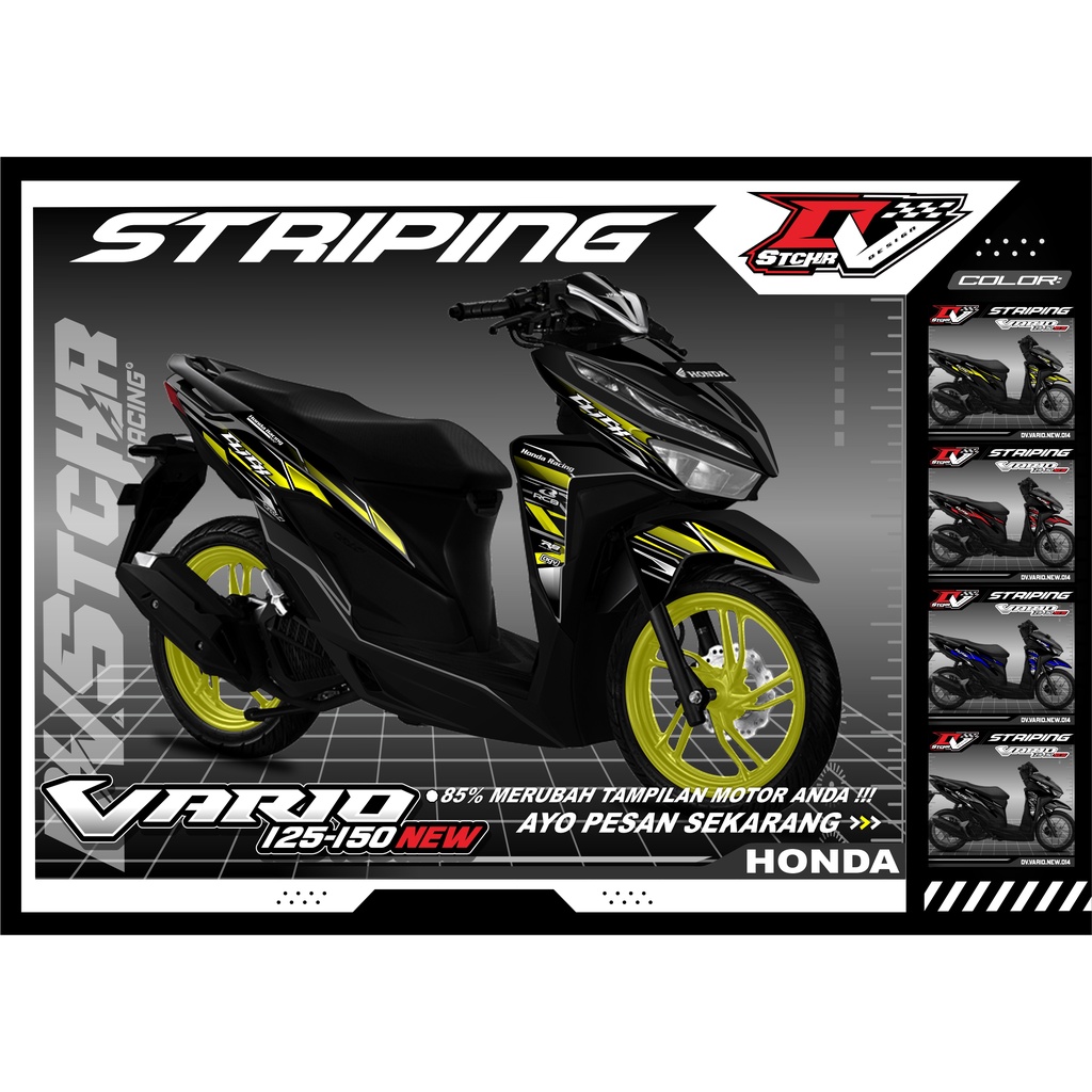 Jual Stiker Striping Semifull Motor Vario 125 / 150 New 2018 2019 2020