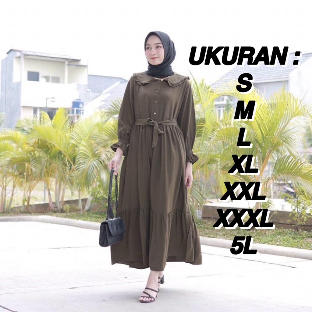 Jual S M L Xl Xxl Xxxl L Rowena Maxy Gamis Jumbo Best Seller