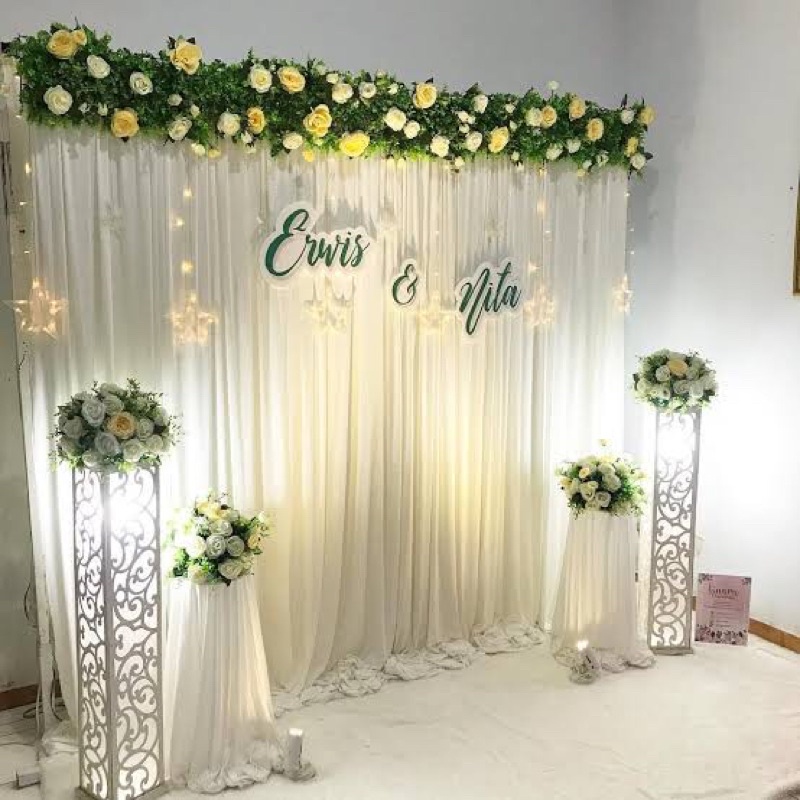 Jual Paket Backdrop Lamaran Engagement Dekorasi Set Photo Booth