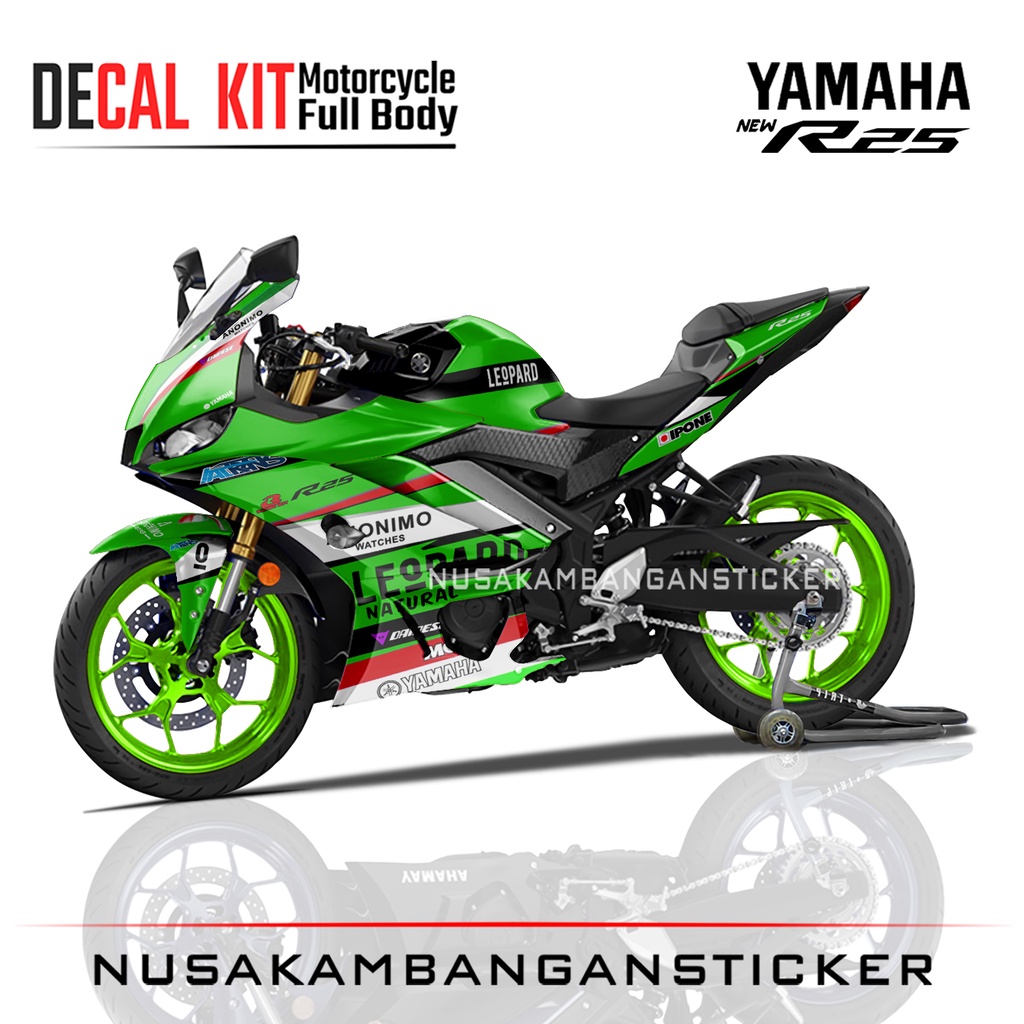 Jual Stiker R25 New GRAFIS LIVERY LEOPARD R25 HIJAU | Shopee Indonesia