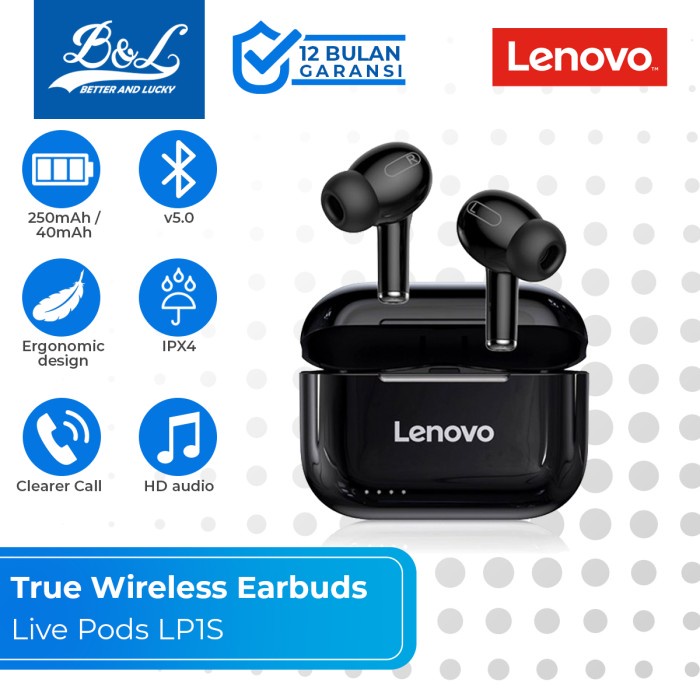Jual LENOVO Thinkplus LP1S True Wireless Earbuds Live Pods