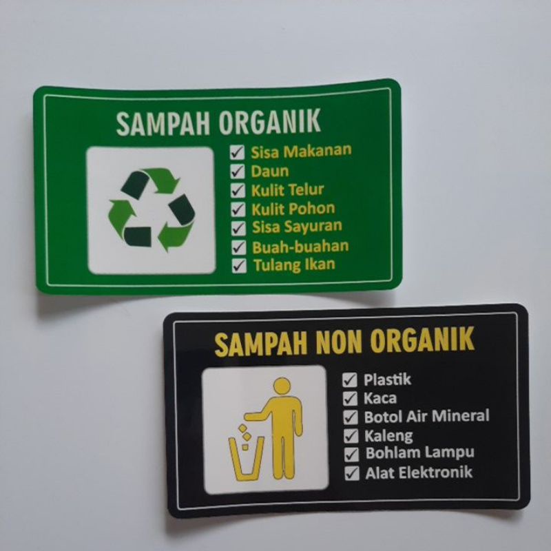 Jual Stiker Sampah Organik Dan Non Organik Stiker Tempat Sampah Shopee Indonesia 2011