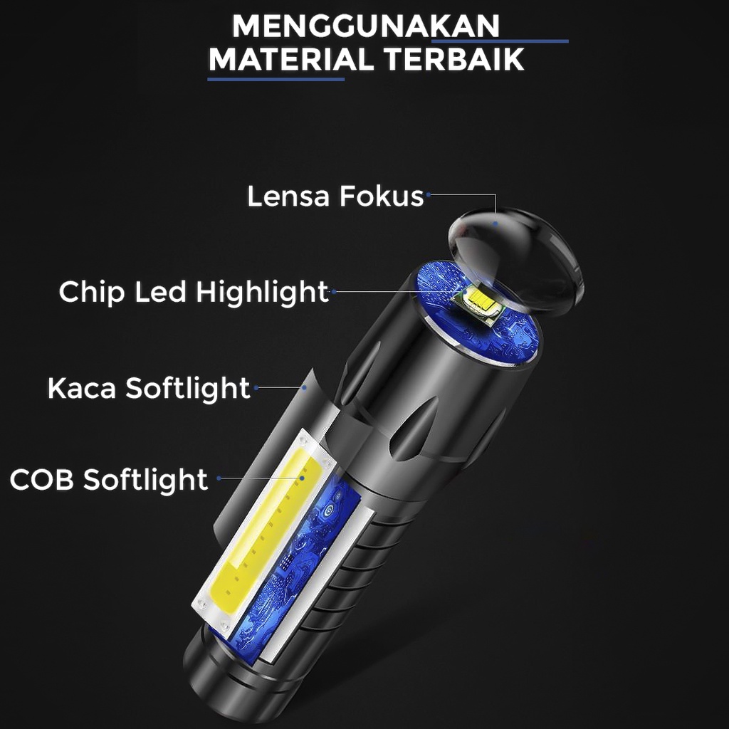Jual Suksestech Senter Mini LED Aluminium Cas 511 Free Box 511S ...