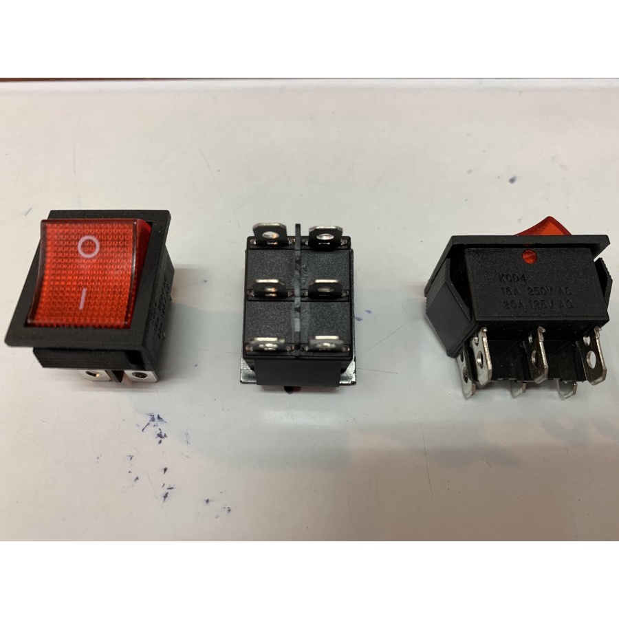 Jual Saklar 6pin on off lampu besar power switch roker switch biasa ...