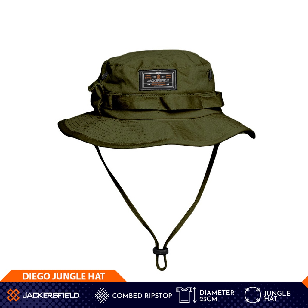 Jual Jackersfield Diego Safari Hat Olive Topi Outdoor Pria Ripstop ...