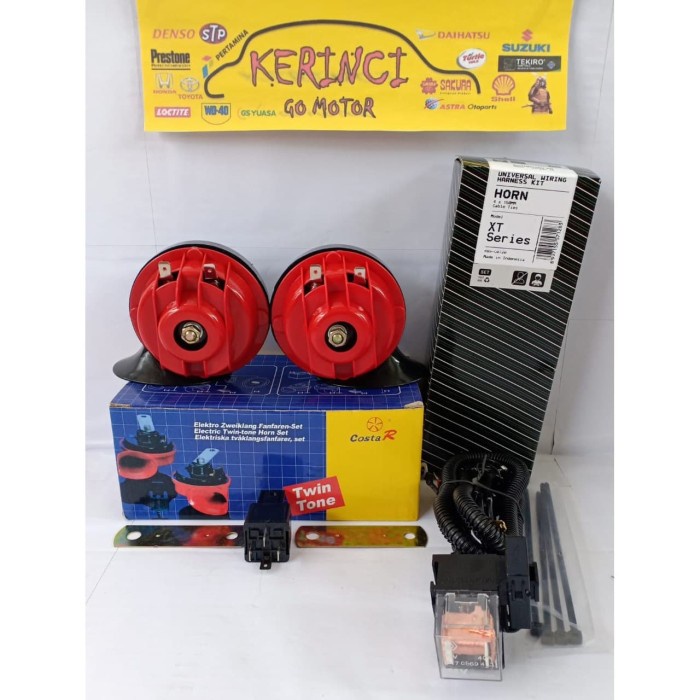 Jual PAKET KLAKSON KEONG COSTAR TWIN TONE SET 12V RELAY KLAKSON SET