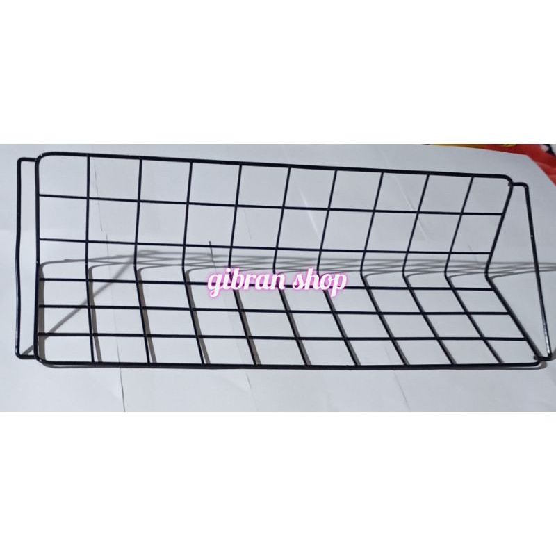 Jual RADIT HITAM 45 GRID WIRE MESH ( hiasan rak dinding tempel besi ...