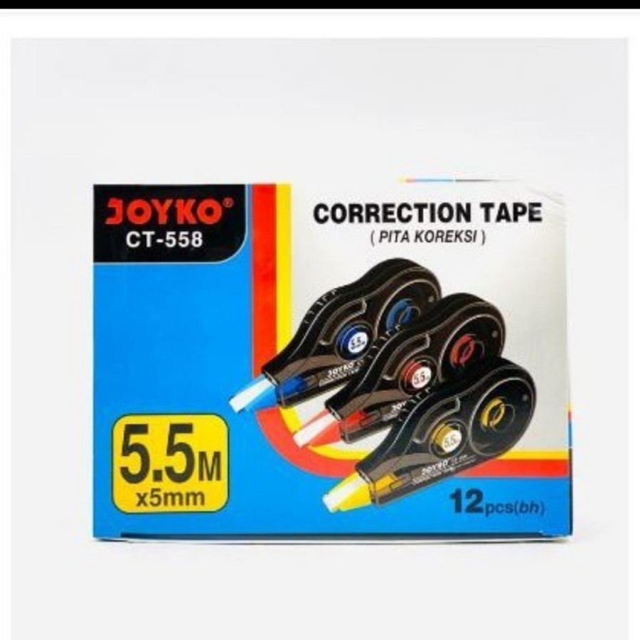 Jual Correction Tape Tip Ex Kertas Pita Koreksi Joyko CT558 HARGA 1Pcs