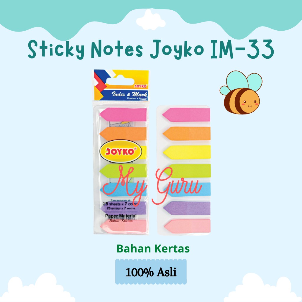 Jual [SET] JOYKO INDEX & MARK PENANDA PEMBATAS MEMO STICKY NOTES IM-33 ...