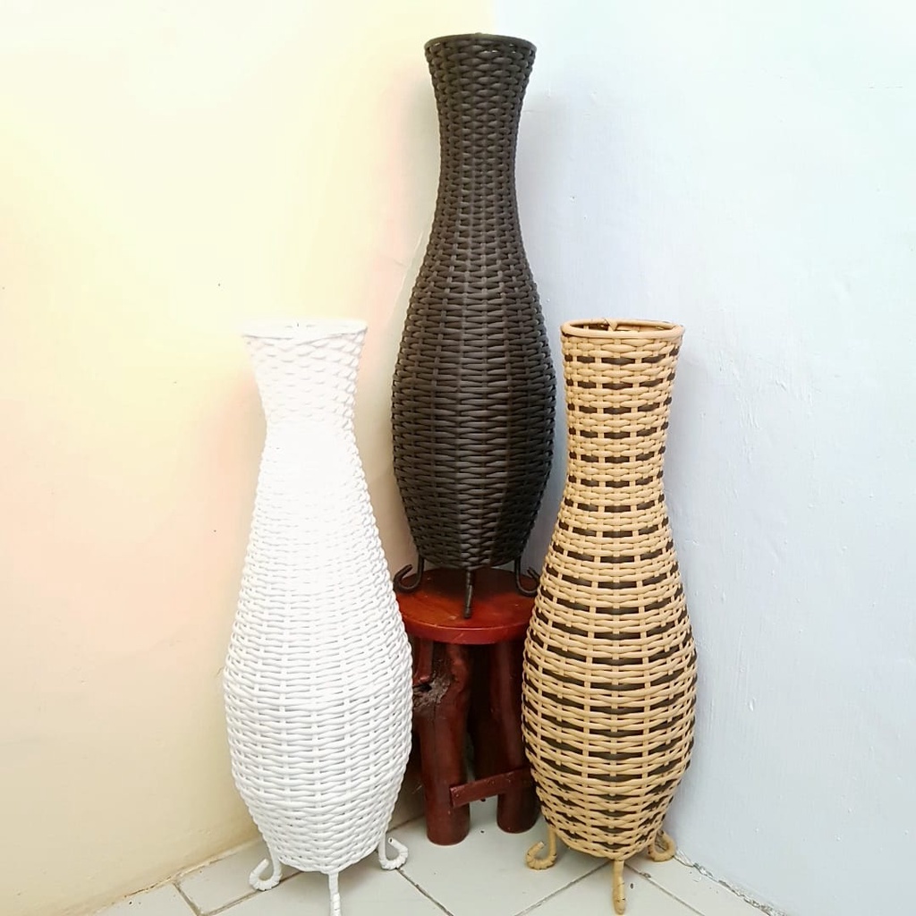 Jual Guci Rotan Sintetis Pot Bunga - Tinggi 60cm | Shope…