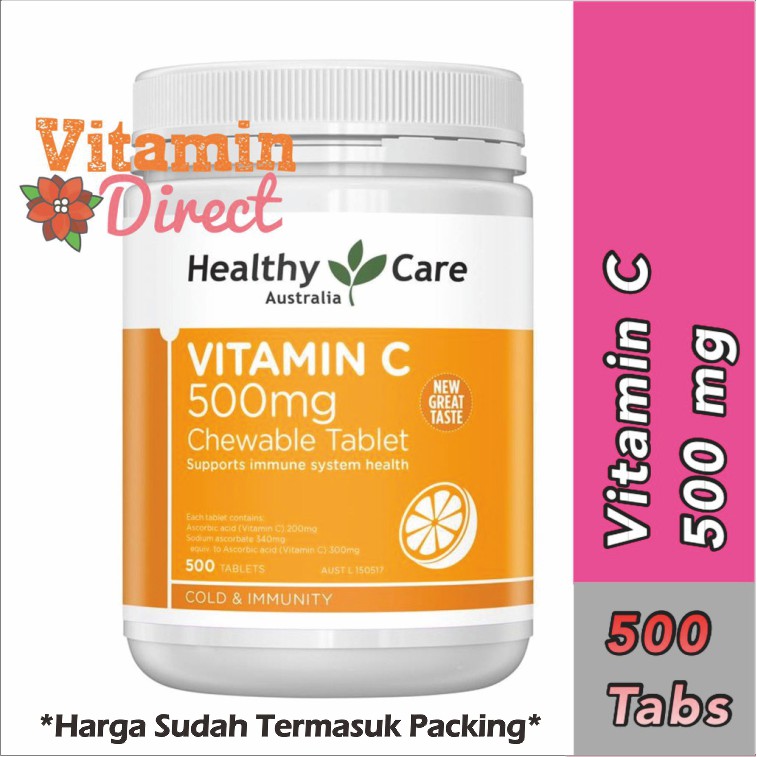Jual Harga Promo - Healthy Care Vitamin C 500mg 500 Chewable Tablets
