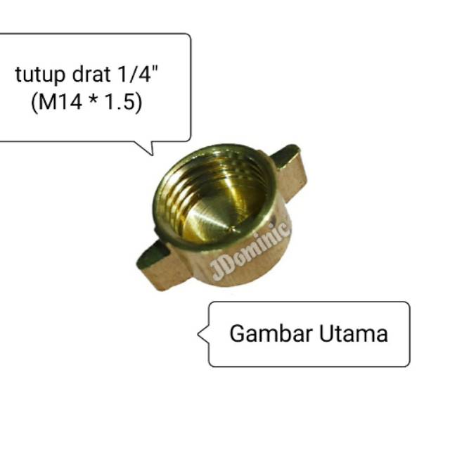 Jual penutup drat 1/4 inchi inc in dim end stop plug dop dot cap kop ...