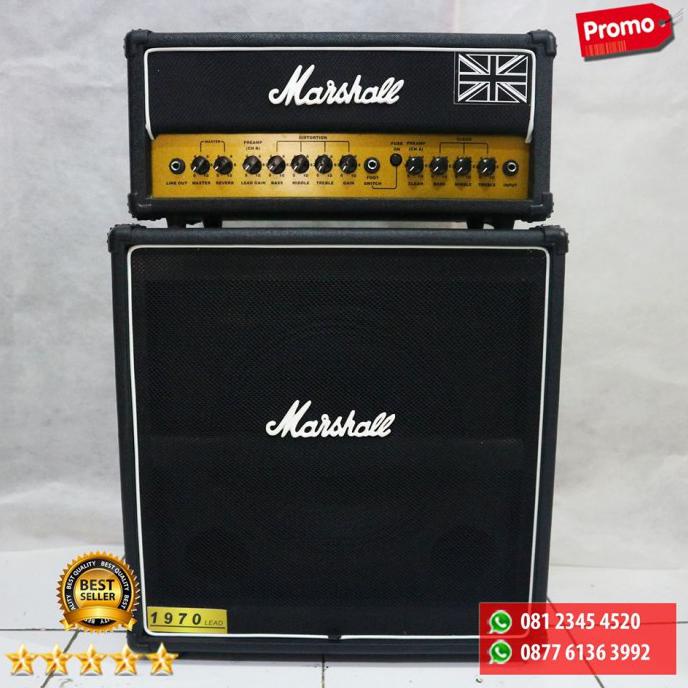 Jual Ampli Gitar Marshall 2 Input Head Cabinet Murah - Ampli Saja Kode