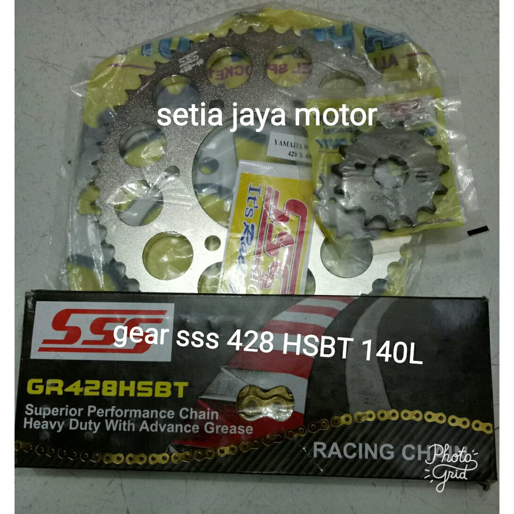 Jual Dijual gear set sss 428 vixion r15 rantai sss HSBT 428 140L Murah