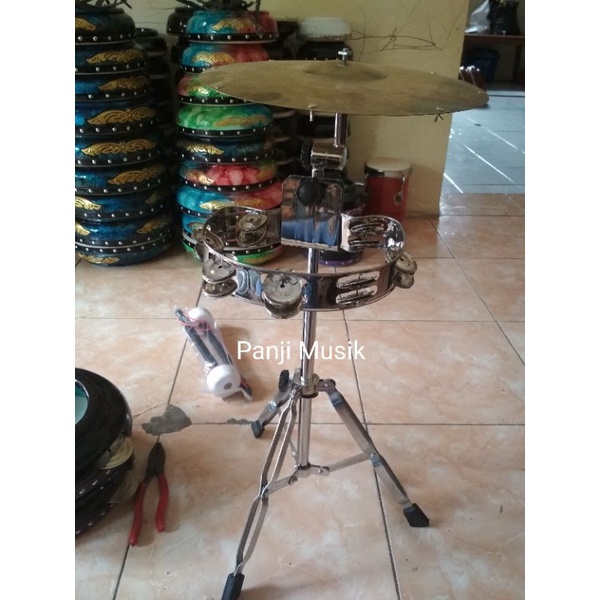 Jual 1set stand cagak simbal marawis markis tamborin stenlis paket ...