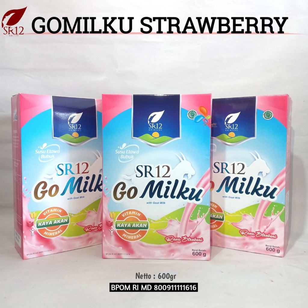 Jual Gomilku Rasa Strawberry SR12 Susu Kambing Etawa Rasa Strawberry ...