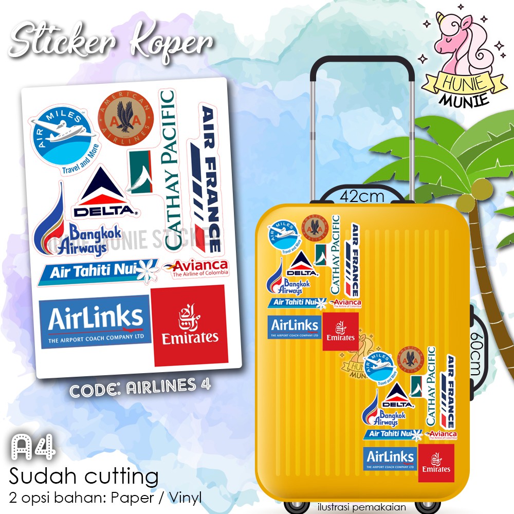 Jual Sticker Koper - Airlines #4 Stiker | Shopee Indonesia