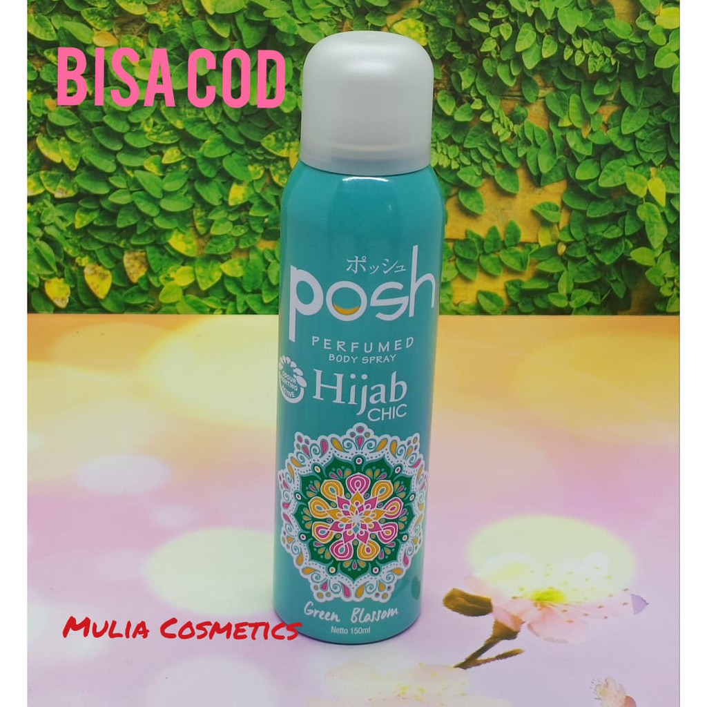 Jual Posh Hijab Chic Green Blossom Perfumed Body Spray [150 ML ...