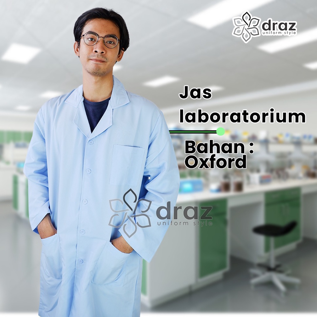 Jual TOKODRAZ - Jas Lab, Jas Laboratorium Lengan Panjang Biru Muda Pria ...