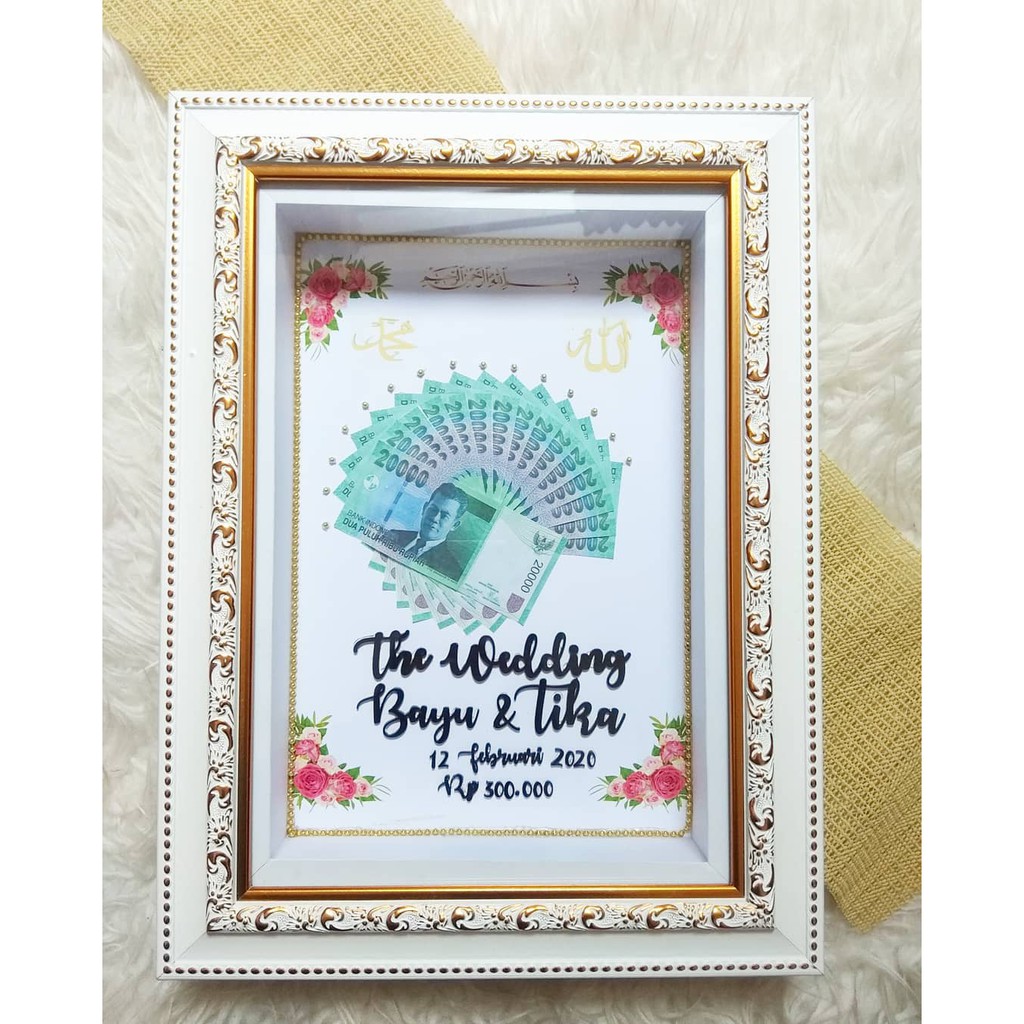 Jual Mahar Pernikahan Frame Box Silver & Gold | Shopee Indonesia