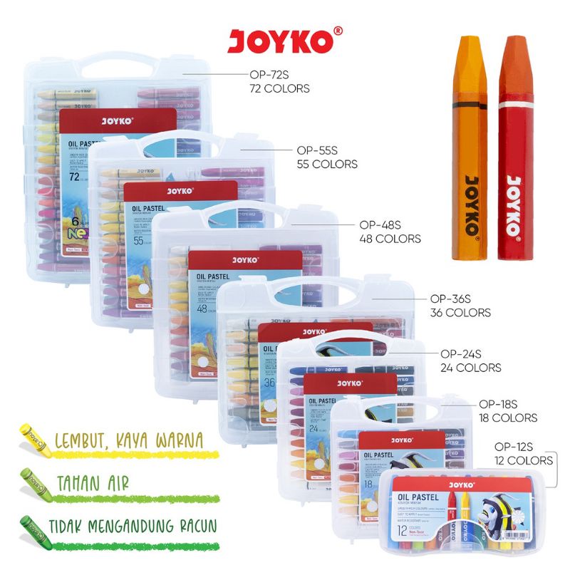 Jual Crayon Joyko Oil Pastel Joyko 12 Warna 1 Set Shopee Indonesia