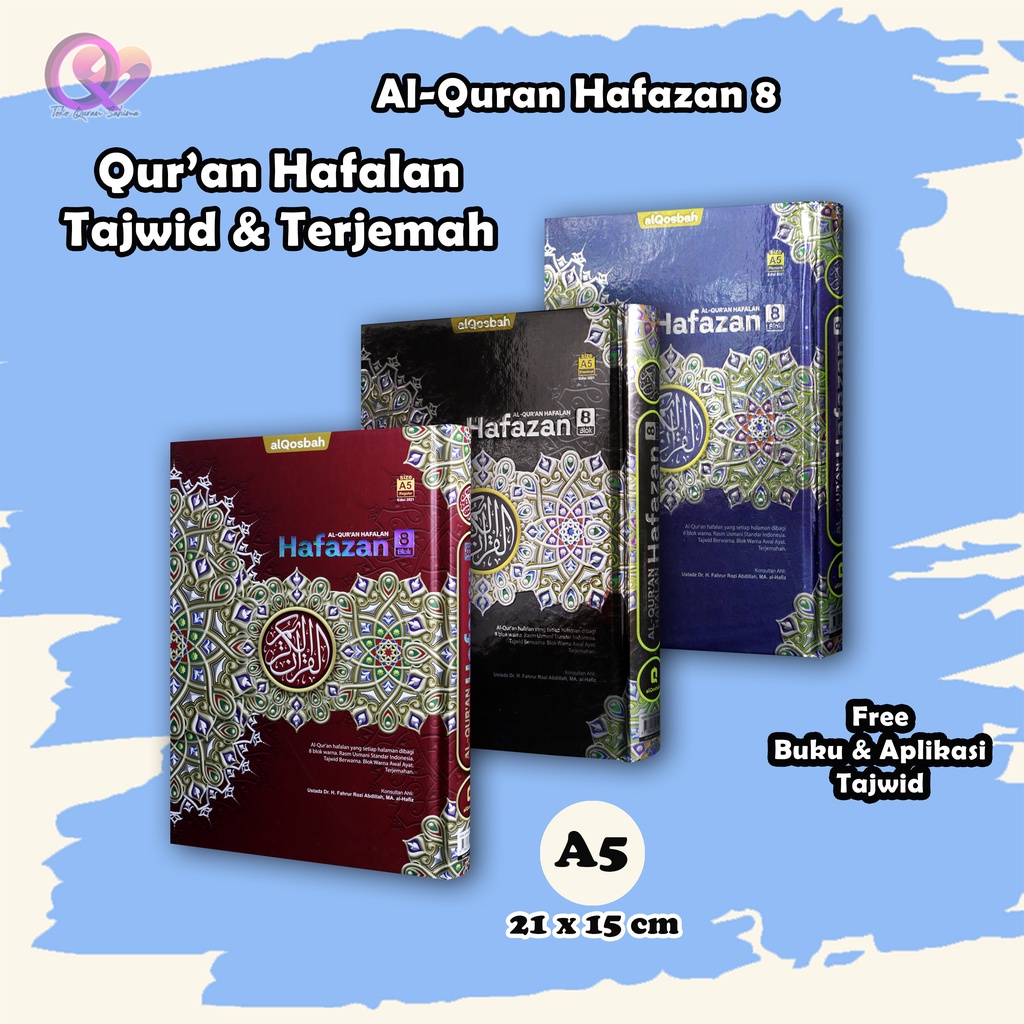 Jual Al Quran Hafalan Tajwid Warna Hafazan 8 terjemah Ukuran sedang ...