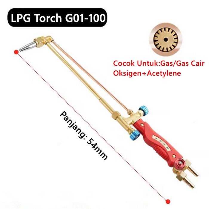 Jual LPG Propane Gas Cutting Torch G01-30 G01-100 Stang Las Blender ...