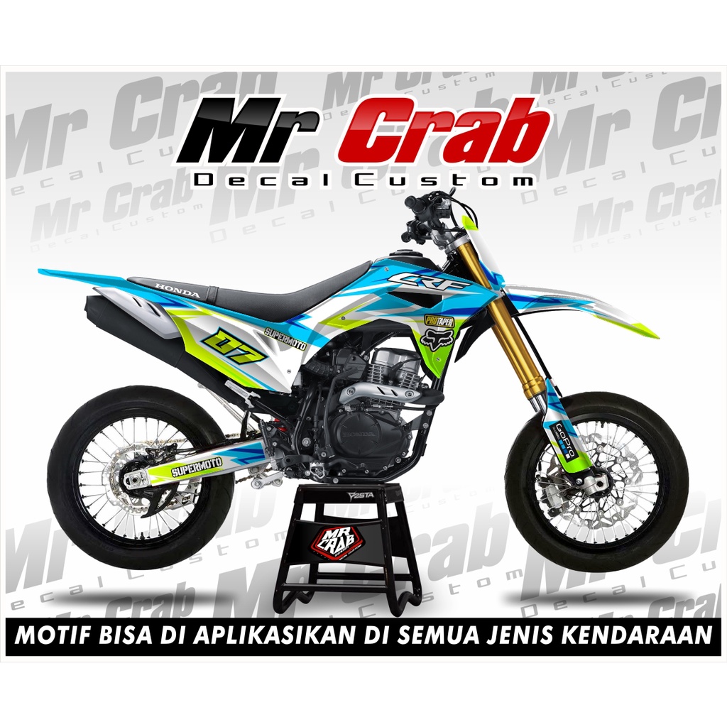 Jual Decal Stiker Crf L Full Body Putih Supermoto Shopee