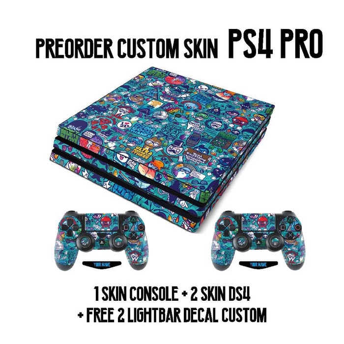 Jual PREORDER CUSTOM SKIN PS4 PRO PAKET ORIGINAL Original original ...
