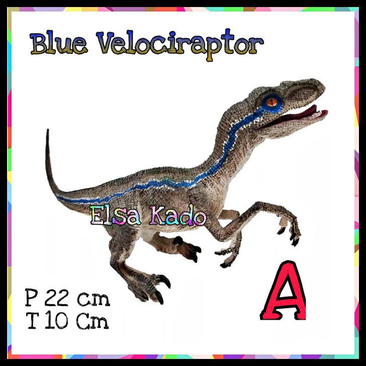 Jual Dinosaurus Jurassic Dino World Dinosaur Raptor Velociraptor Blue ...