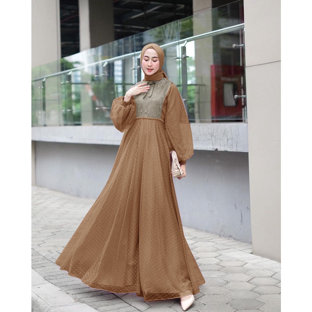 Jual Eshal Wear Dress Muslimah Gamis Tile Maxi Heren Shopee Indonesia