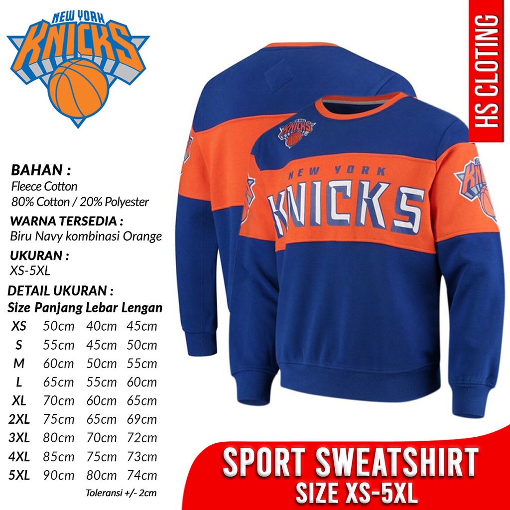 Jual Sweater Basket XS-5XL NEW YORK KNICKS Basketball Jaket NBA Eastern ...